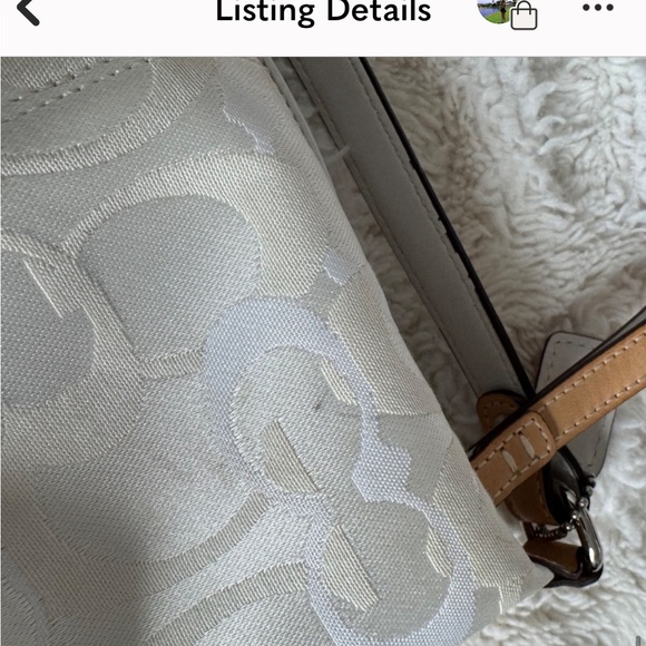 Coach Limited Edition Signature Optic White Cream Monogram Bumble Bee Mini Hobo - Picture 6 of 7